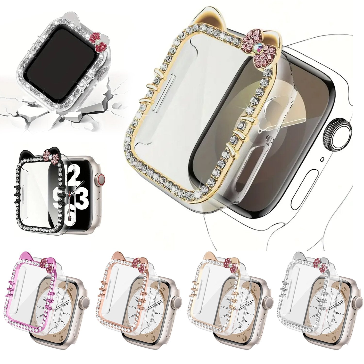 For Apple Watch 11 /10 42MM 46MM Hard Case iWatch Gel Case Protector For Apple Watch 11 /10 42MM 46MM Hard Case iWatch Gel Case Protector